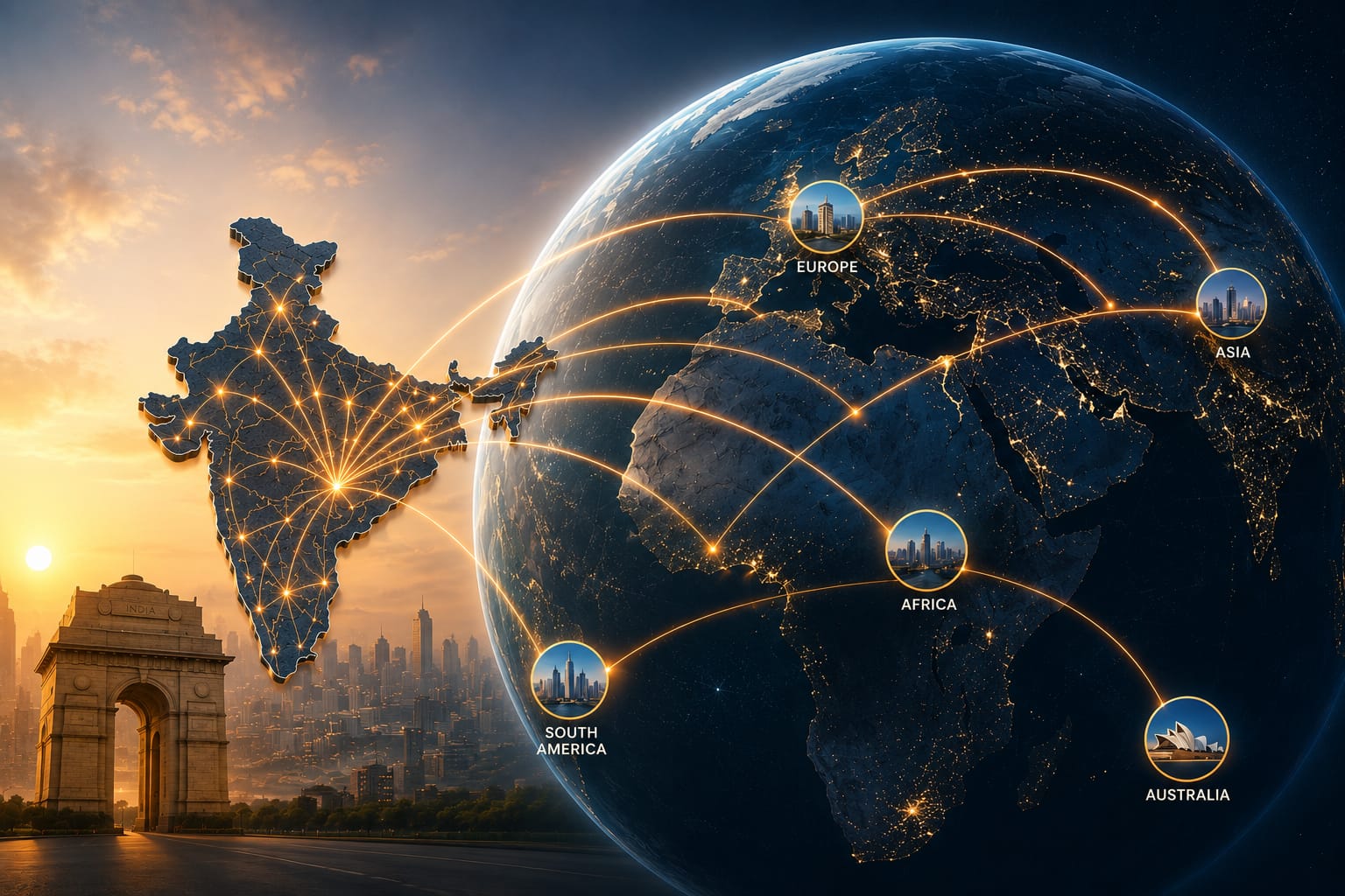 India connecting with the globe